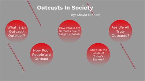 What is an outcast of society called?