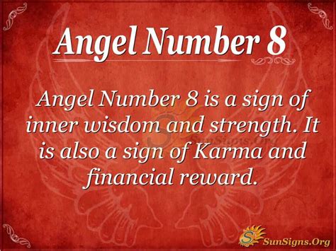 What is angel number 8?