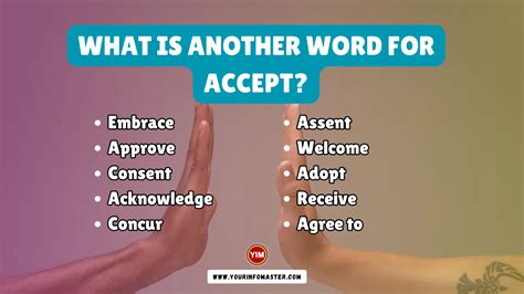 What is another word for agree or accept?