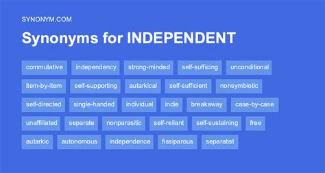 What is another word for being independent?