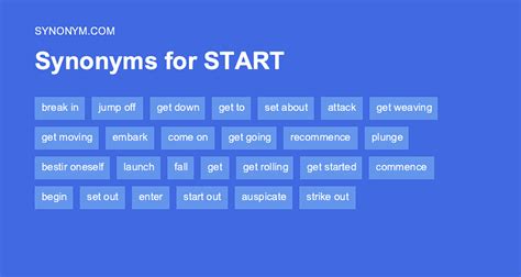 What is another word for starting a project?