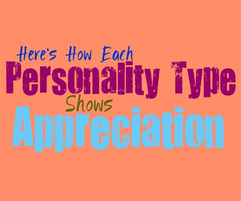 What is appreciation personality?