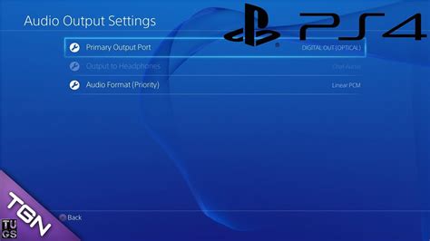 What is audio format on PS4?