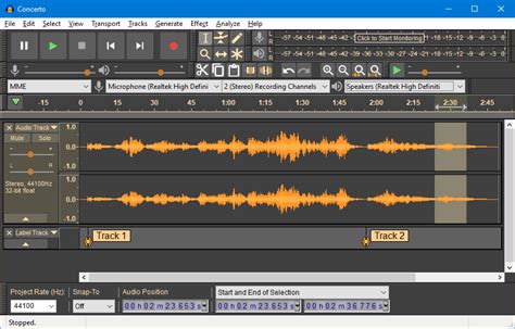 What is audio host in Audacity?