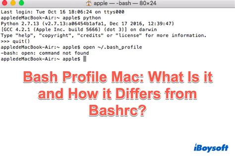 What is bash profile?