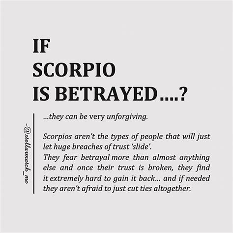 What is betrayal for Scorpio?