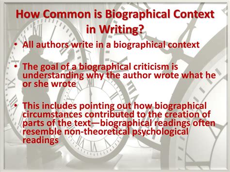 What is biographical context?