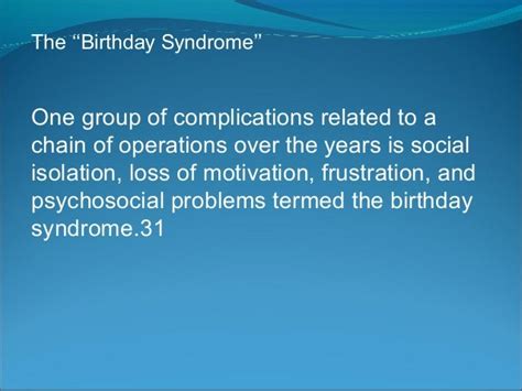 What is birthday syndrome?