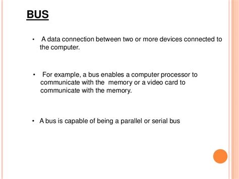 What is bus and its uses?