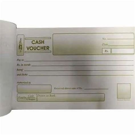 What is cash voucher book?