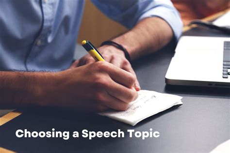 What is choosing the topic in speech writing?