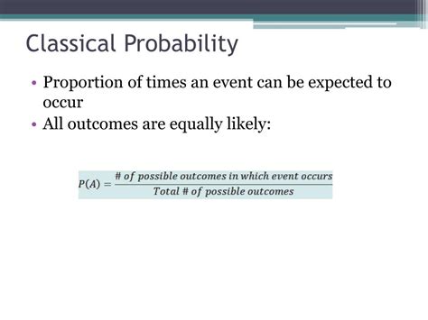 What is classical probability?