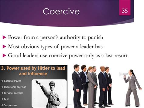 What is coercive power in leadership?