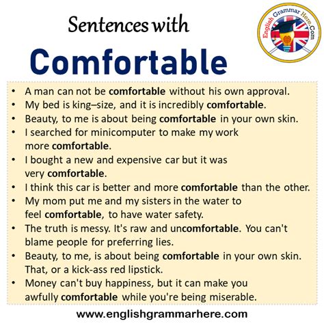 What is comfortable in grammar?