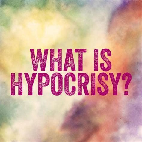 What is conscious hypocrisy?