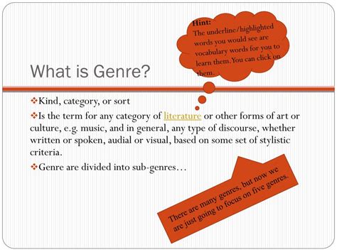 What is considered a genre?