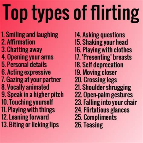 What is considered flirty touching?