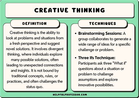 What is creative thinking with example?