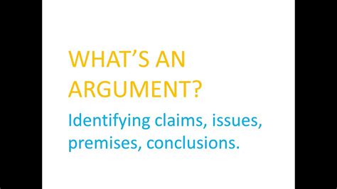 What is critical argument?
