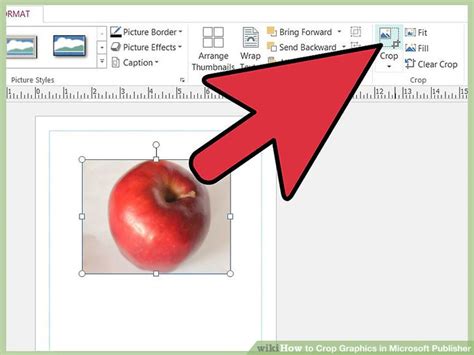What is cropping in Microsoft Publisher?