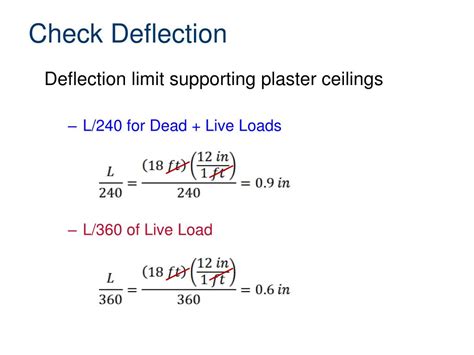 What is deflection limit L 240?