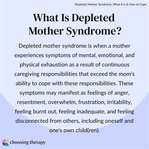 What is depleted mother syndrome?