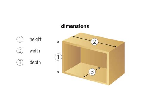 What is depth width height?