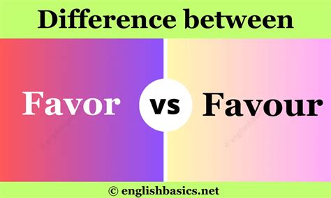 What is difference between Favour and favor?