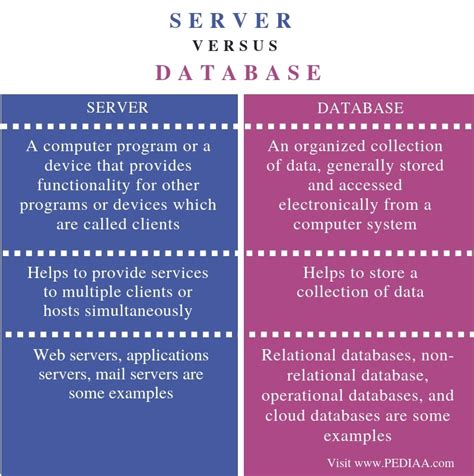 What is difference between database server and database?