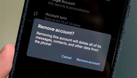 What is difference between removing account and deleting account?