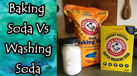 What is difference between washing soda and baking soda?