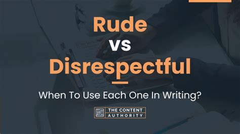 What is disrespect vs rude?