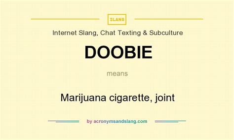 What is doobie in English slang?