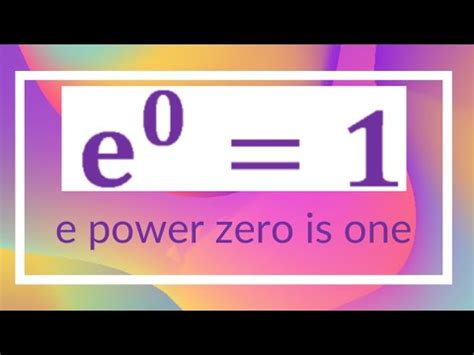 What is e power 0 in physics?