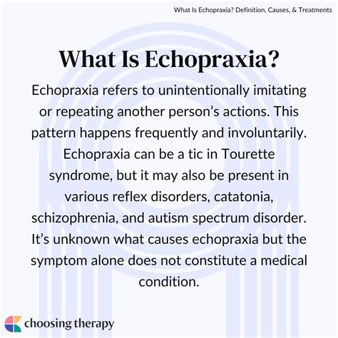 What is echopraxia?