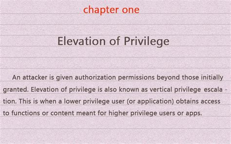 What is elevation of privilege in computer?