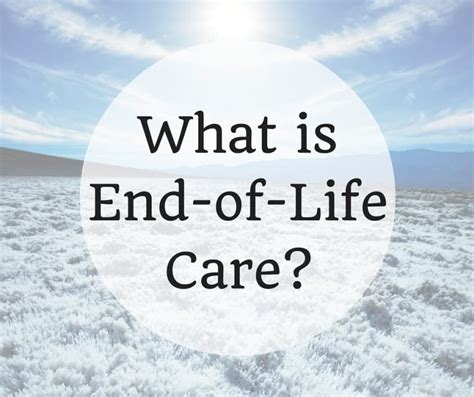 What is end of life distress?