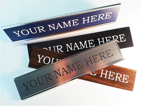 What is engraved name plate?