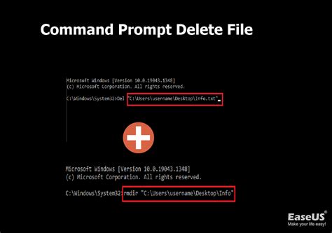 What is erase command in cmd?