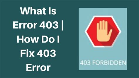 What is error 403 in YouTube?