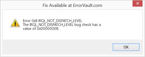 What is error code 0x8?