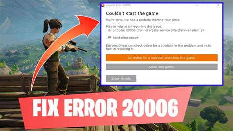 What is error code 20006 in fortnite?