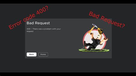 What is error code 400 on Roblox?