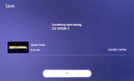 What is error code CE 100028 1?