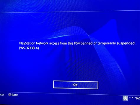 What is error code WS 37338 4 on ps4?