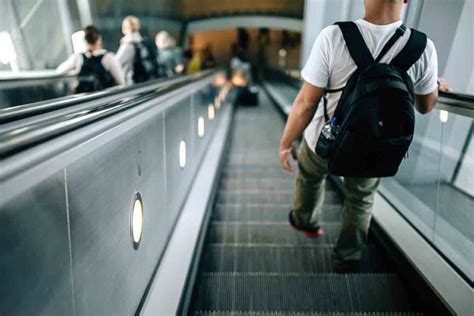 What is escalator etiquette in Europe?