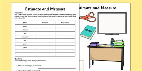 What is estimate and actual measurement?