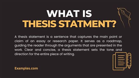 What is example of a thesis?