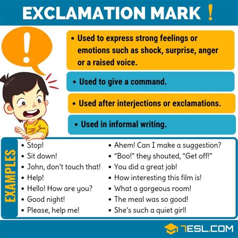 What is exclamation and examples?