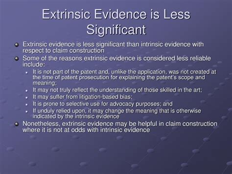 What is extrinsic evidence?